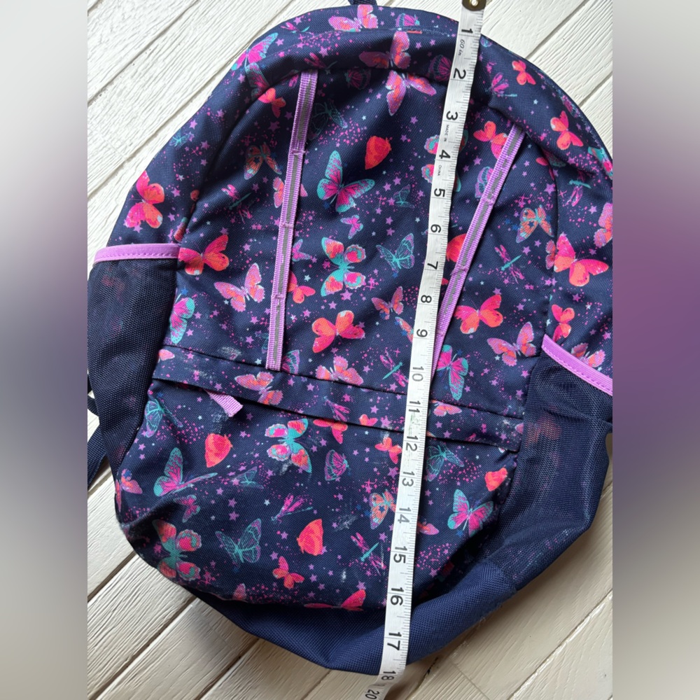 Lands’ End Butterfly Backpack Dark Blue - Picture 8 of 13